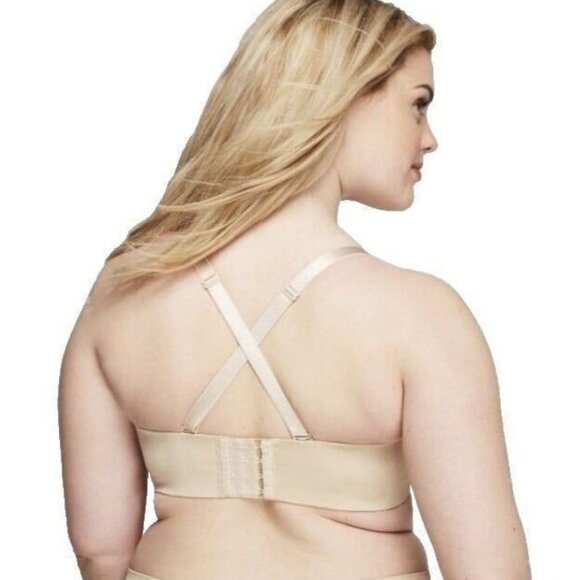 Lane Bryant Cacique Bra Boost Multi Way Strapless Padded 42DDD Cafe Straps - Picture 3 of 10